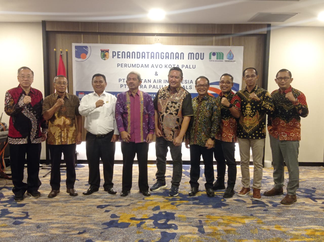 Perumda Air Minum Avo Palu Teken MOU dengan PT LAI dan PT CPM