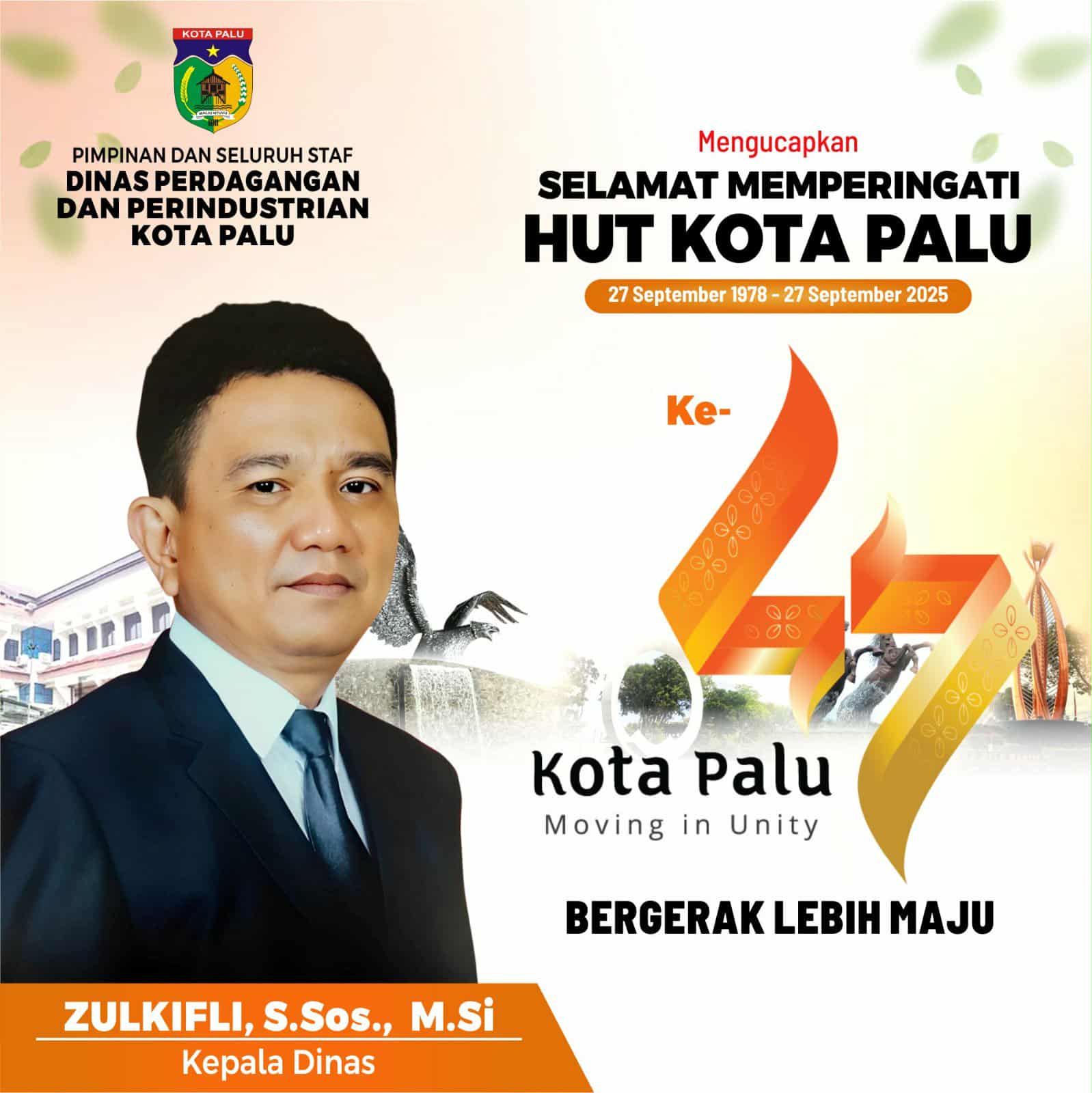 Iklan HUT Kota Palu ke 47 Tahun 2025.