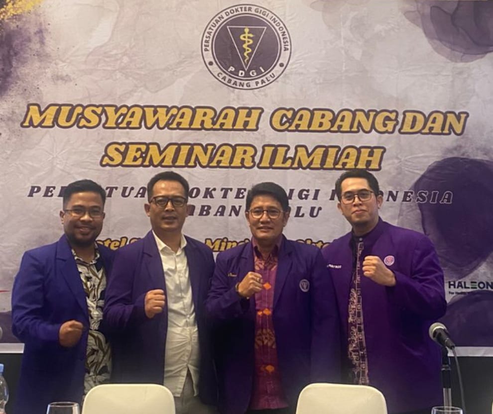 Muscab PDGI Palu 2025, drg Akmal Eddy Madda Menang Telak
