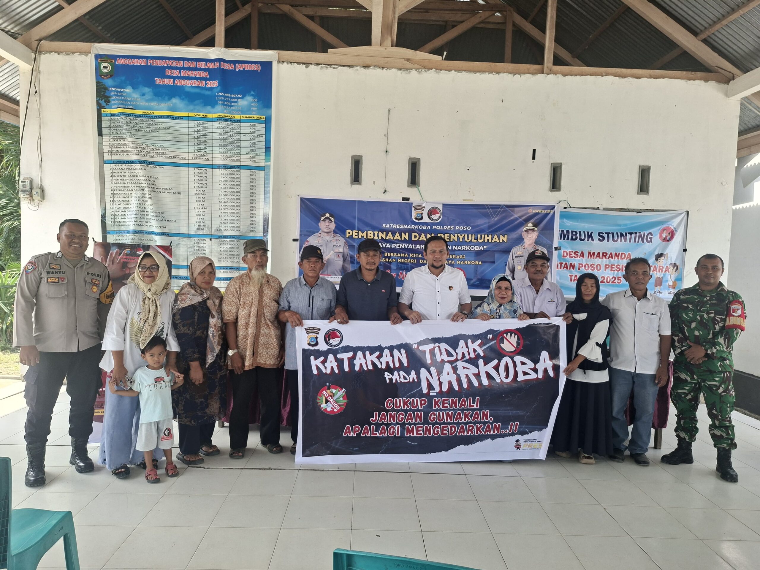 Tekan Peredaran Narkoba, Kasat Narkoba Polres Poso Sosialisasi Bahaya Narkoba di Poso Pesisir Utara