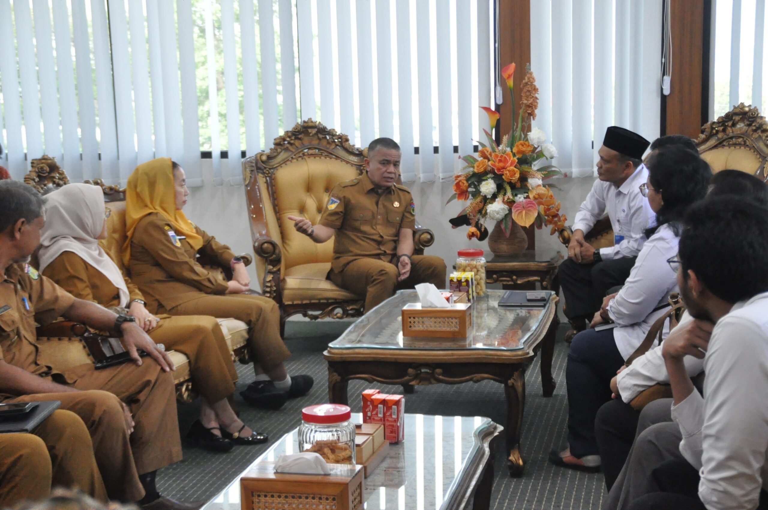 Wali Kota Palu bersama Wakil Terima kunjungan Kepala BPKP Sulteng