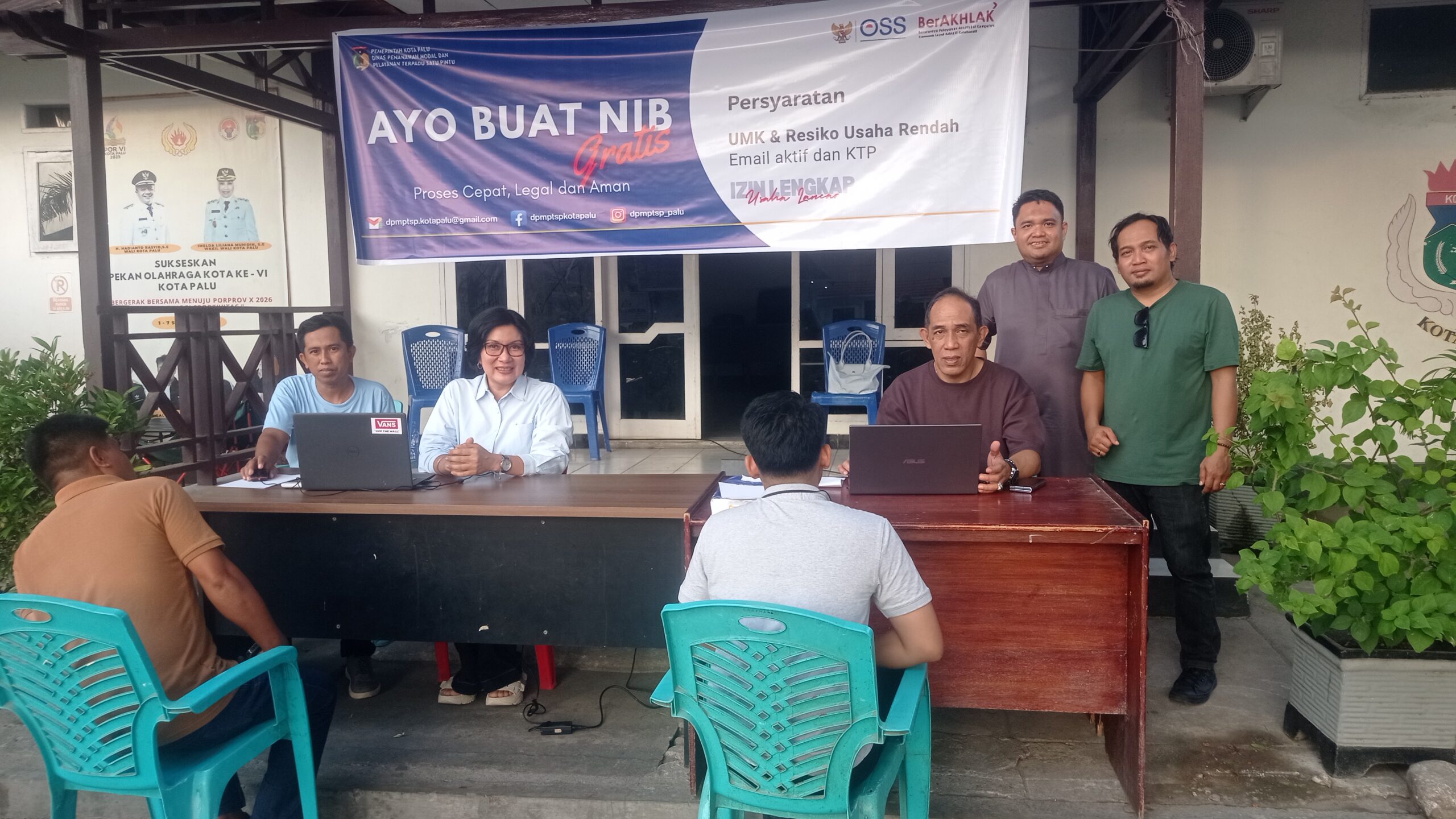 DPMPTSP Kota Palu Buka Layanan Pembuatan NIB Gratis di Kompleks Kuliner Vatulemo selama 2 Hari