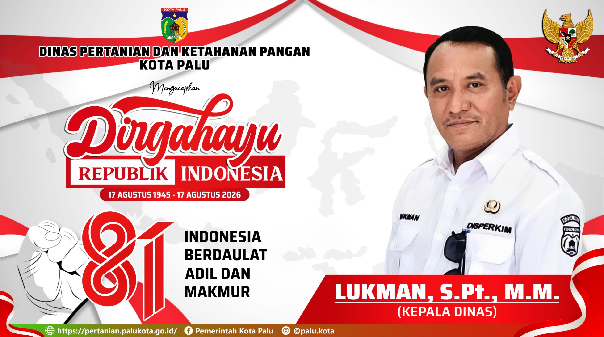 DPKP KOTA PALU MENGUCAPKAN DIRGAHAYU RI KE 81 TAHUN 2026