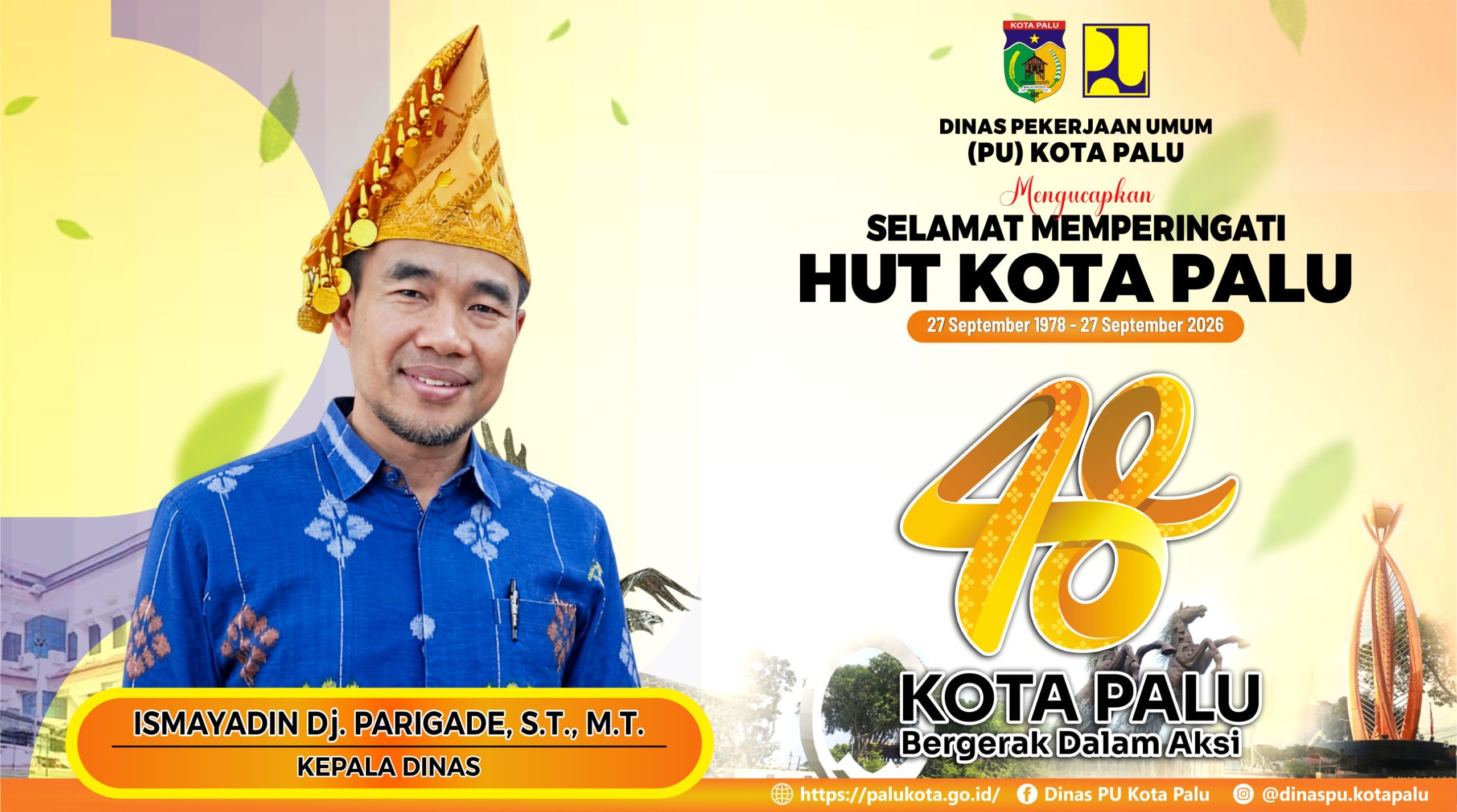 DINAS PU KOTA PALU MENGUCAPKAN SELAMAT HUT KOTA PALU KE 48 TAHUN 2026